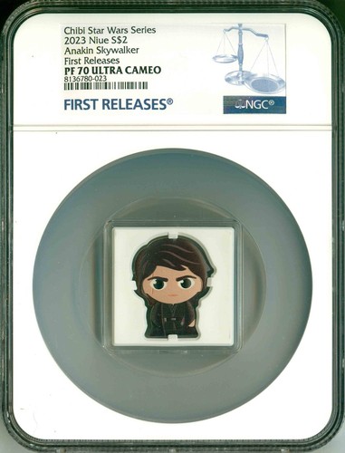 2023 Niue S$2 Chibi Star Wars Series Anakin Skywalker FR NGC PF70 UC Box COA OGP