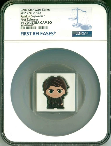 2023 Niue S$2 Chibi Star Wars Series Anakin Skywalker FR NGC PF70 UC Box COA OGP