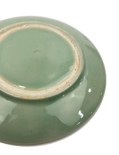 Vintage Celadon 6 1/2" Seafoam Green Plate, does not sit flat - Picture 15 of 16