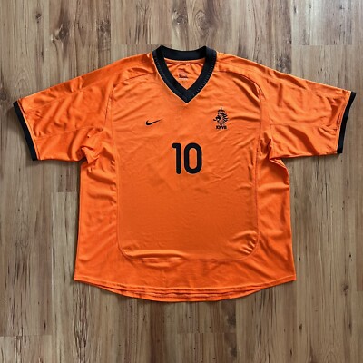 Nike 2000-02 Netherlands Home Jersey Bergkamp #10 SZ XXL | eBay
