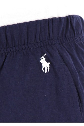 Pantalones cortos de salón/dormir de algodón azul marino RALPH LAUREN con logotipo bordado talla M nuevos con etiquetas - Imagen 2 de 3