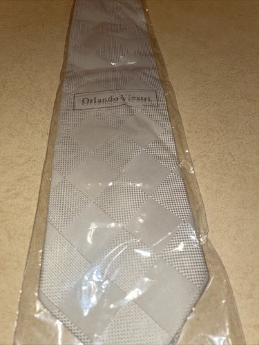 Burton New Tie ๐ฏ Poliester Square Check Tie , Gold Plated - Picture 8 of 9