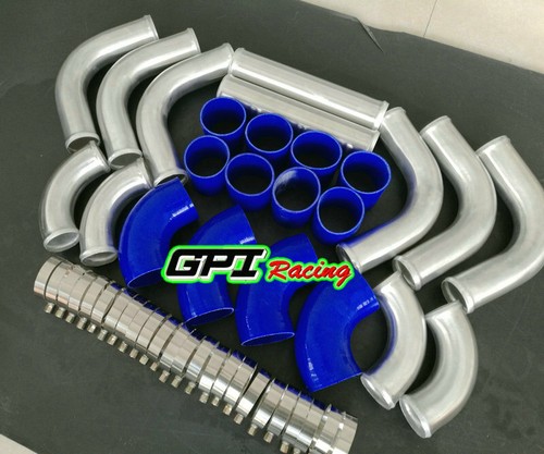 Azul 12PCS 3" 76MM Tubo Universal Intercooler Manguera Tuber??a Piping Radiador - Imagen 8 de 12