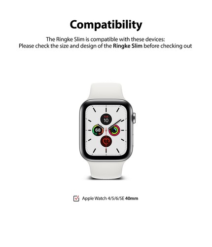 Do Apple Watch Series 6 / 5 / 4 / SE Etui 40mm Ringke [Slim] Przezroczysta pokrywa 2-pak - Zdjęcie 47 z 110