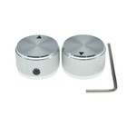 2pcs Metal Potentiometer Knobs 1/4" Pot Knobs for Guitar/Bass/Audio Equipments