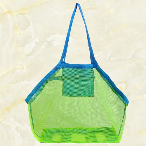 Beach Net Bag Mesh Tote Bags Sand Toys Bag Mesh Beach Tote Mesh Beach Pouch - Picture 4 of 12