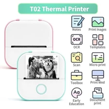 Phomemo Mini Pocket Thermal Printer Wireless Bluetooth Photo T02 or Label Paper