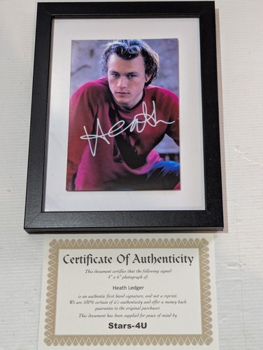 Heath Ledger Autographed Signed 4x6 Photo With COA - Picture 4 of 5