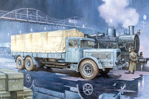 Roden 738 - 1/72 - Vomag 8 LR LKW WWII German Heavy Truck Plastic Model kits - Picture 4 of 12