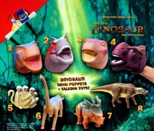 McDonald's 2000 DINOSAUR Hand Puppet PREHISTORIC Disney Movie YOUR Toy CHOICE
