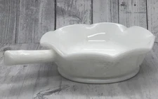 Imperial Milk Glass Grapes Small Individual Serving Bowl with Lug Handle 