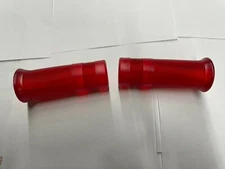 Harley Davidson shorty Chopper style red street Grips 1" 110MM long