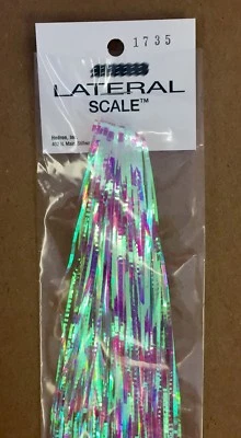 HEDRON 1/16" OPAL MIRAGE LATERAL SCALE FLASH. FLY TYING MATERIAL. SALTWATER. FLA 1735