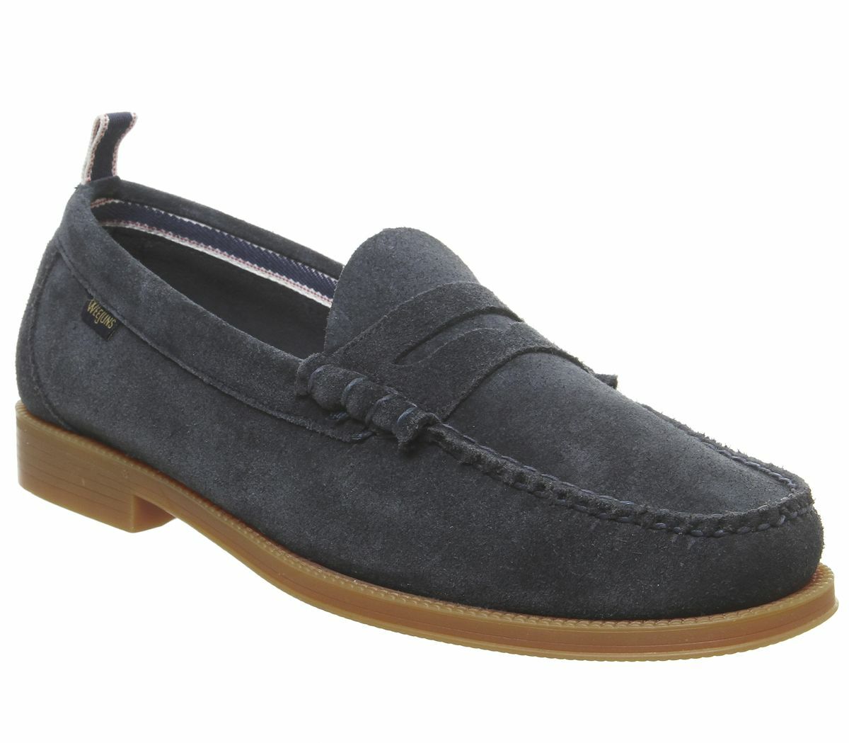 Homme G.H Bass & Co WEEJUN II Larson Daim Mocassins Bleu Marine Chaussures De Loisirs Homme G.H Bass & Co WEEJUN II Larson Daim Mocassins Bleu Marine Chaussures De Loisirs