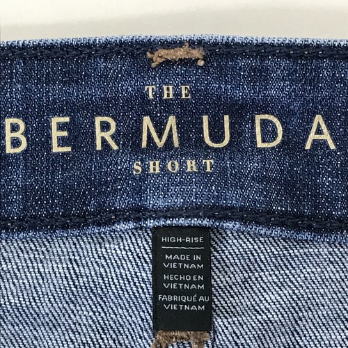 Bermuda corto donna White House Black Market The taglia 6 denim ricamato - Foto 7 di 10