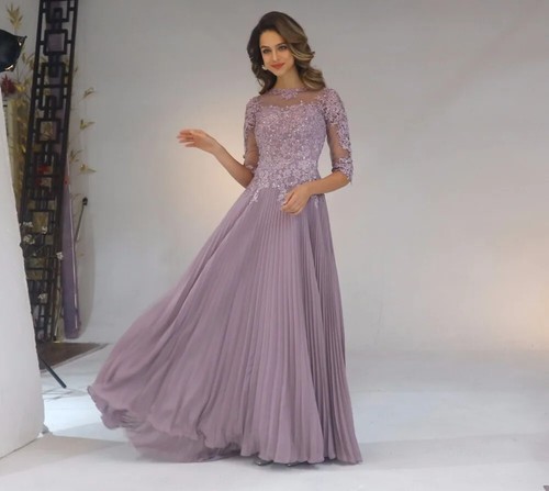 Chiffon Wedding Guest Dresses A Line Mother Of The Bride Dress Long Vestido De - Picture 1 of 14