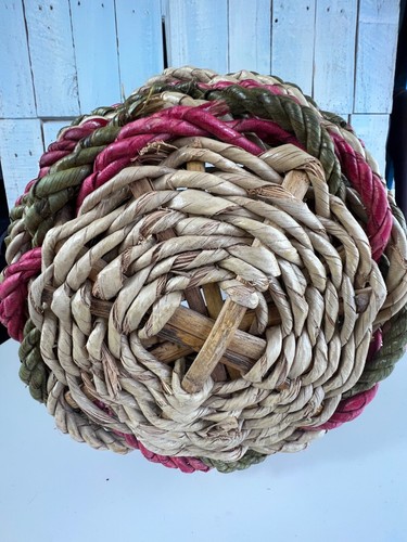 Fall Woven Basket Grapevine Crooked Wood Handle Basket 16" x 8" Harvest Decor - Picture 10 of 24