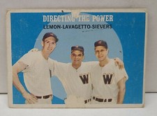 1959 Topps #74 ~ LEMON - LAVAGETTO - SIEVERS ~ Directing the Power