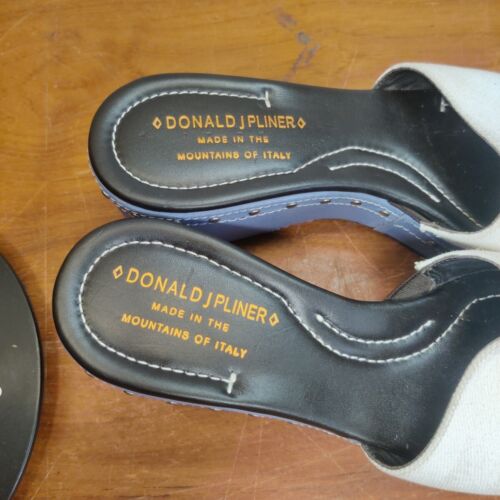 Donald J. Pliner Glair White Patent Leather Sandals Y2K Women 6M Made In Italy - Picture 10 of 10