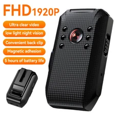 Body Camera HD 1080P Video DVR Clip IR Night Vision Cam with Free 64GB SD Card