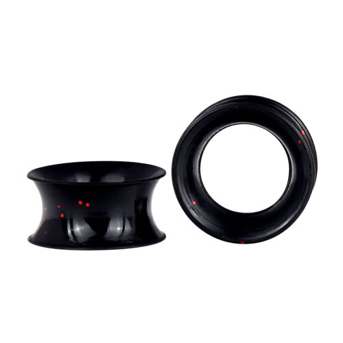 PAIR-ULTRA THIN EAR SKINS TUNNELS-Luminous Silicone Ear Gauges-Soft Ear plugs - Picture 29 of 35
