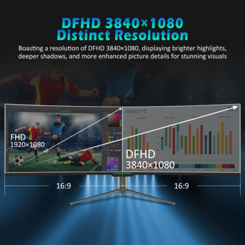 TITAN 49-Zoll Curved Gaming Monitor,CSOT HVA Panel,32:9,1800R,DFHD 3840×1080,1ms - Bild 12 von 22
