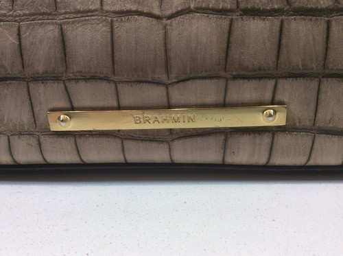 Brahmin Hudson Croc Embossed Leather Satchel - Picture 7 of 11