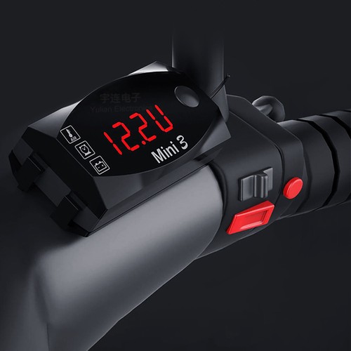 3 in 1 LED Display Digital Time Clock Thermometer Motorcycle Voltage Voltmeter - Picture 10 of 14