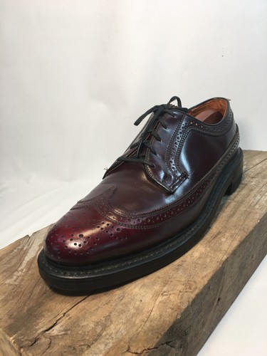 British Walkers Long Wingtip Oxford Custom Dress Shoes Burgundy Men Size 9.5 D - Picture 5 of 12