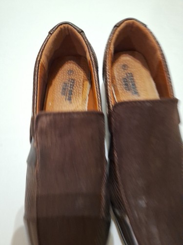 Stefania Italy Woman's Wedge Slip On Shoes Size 7 Brown Pre Owned