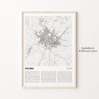 Colima City Map Print, Colima Travel Poster, Wall Art
