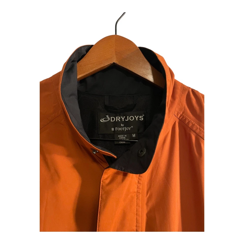 Chaqueta cortavientos Dryjoys by Footjoy talla mediana media cremallera naranja quemado Foto 2 de 4
