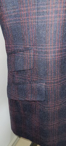 PAUL STUART Edward IV 1/2 Lined Blue-Burgundy Jacket/Sport Coat/Blazer US 43 L - Picture 3 of 15