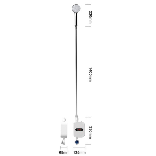 3500W Tankless Hot Water Heater Shower Electric Instant Heater Bathroom US J7U5 - Picture 2 of 12