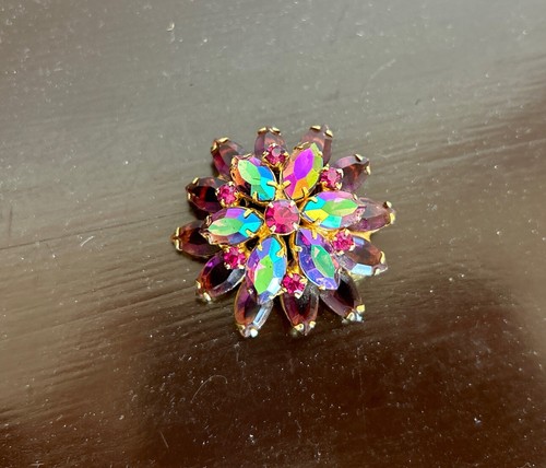 Lovely Juliana AB & Purple Domed Brooch