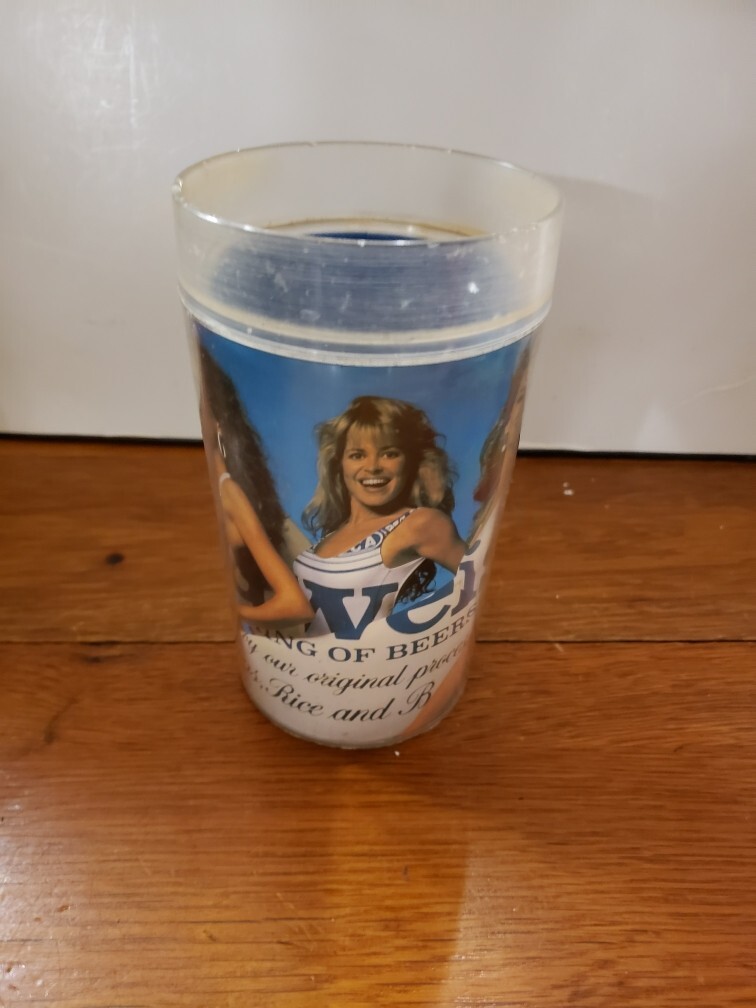 Vintage Budweiser Beer Plastic Mug Stein with Beautiful Women in Swimsuits