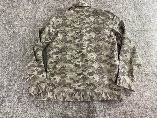 CAT & JACK Shirt Girls 12-14 Year L Button Up Camo Print Green Long Sleeve N187 - Picture 4 of 8