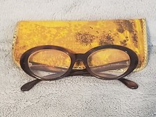 Vintage Eye Glasses Tortoise Shell Frame Marked Peerage Frame Austria w/Case 