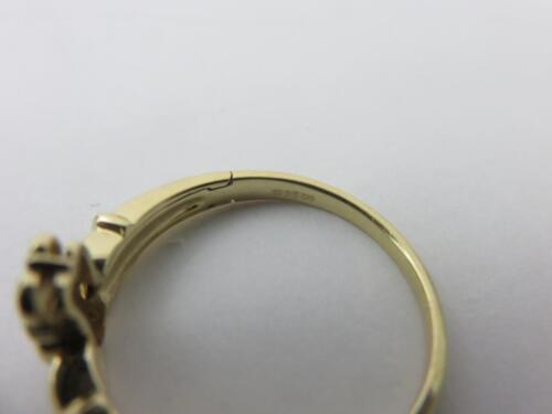 Claddagh Eternity Ring 14K Gelbgold Diamant Akzente mit Box Irland Größe 10 - Bild 11 von 15