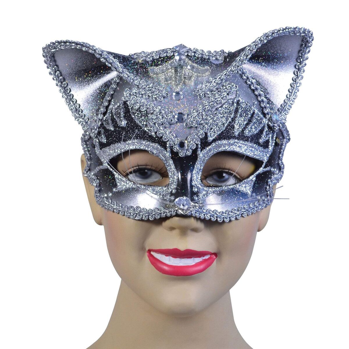 Silver Cat Eyemask Adult Silver Cat Eyemask Adult