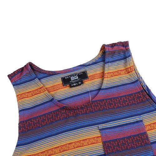 Men's Solid Color Sleeveless Tank Top with Pocket for Everyday Style - Picture 3 of 60