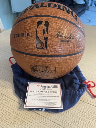 HOUSTON ROCKETS GAME-USED BASKETBALL FROM THE 2013-14 NBA SEASON - FANATICS HOLO - Picture 5 of 24