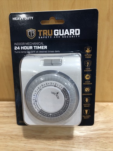 Tru Guard Indoor Mechanical 24 Hour Timer NEW/SEALED Heavy Duty - Picture 1 of 8