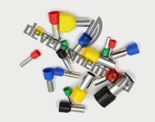 NEW 100pcs red E50-20 1 AWG 50mm² Insulated Cord End Terminal Wire Ferrules