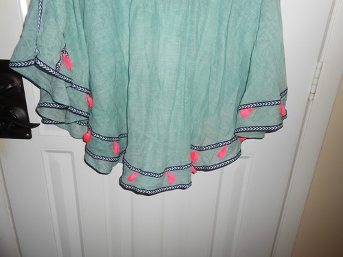 Shiraleah One Size 100% Baumwolle Stickerei & Quasten Boho Shirt Style - Bild 3 von 4