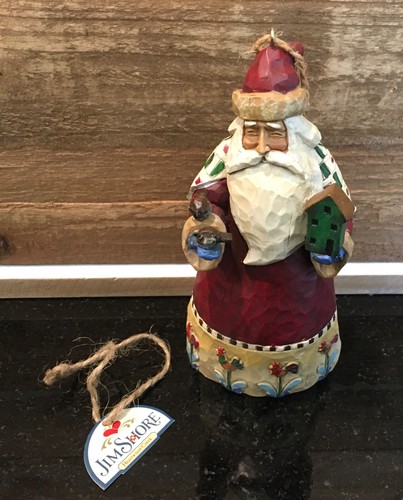 Jim Shore Santa Clause Bird Birdhouse Roosters 6" Ornament - Picture 4 of 8