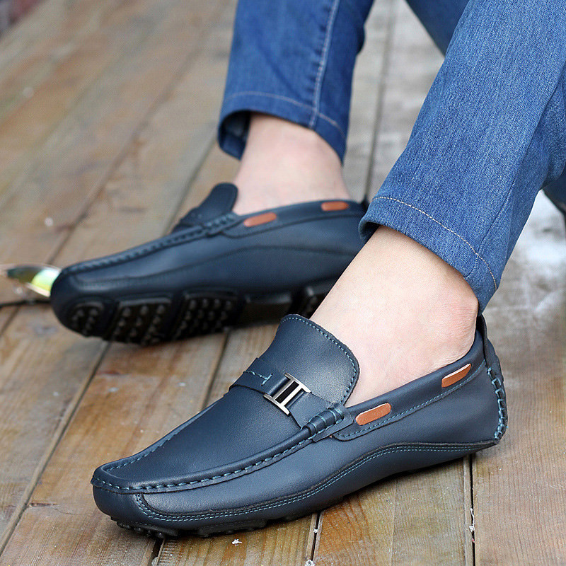 Men's Lazy Pea Slip On Breathable Casual Shoes Leather Driving Loafers Comfy New Men's Lazy Pea Slip On Breathable Casual Shoes Leather Driving Loafers Comfy New