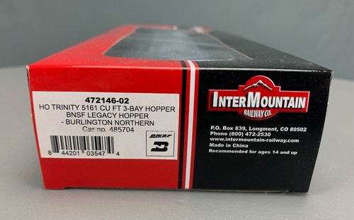 HO InterMountain 472147-02 Trinity 5161 3-Bay Hopper BNSF Legacy BN #485704 - Picture 8 of 9