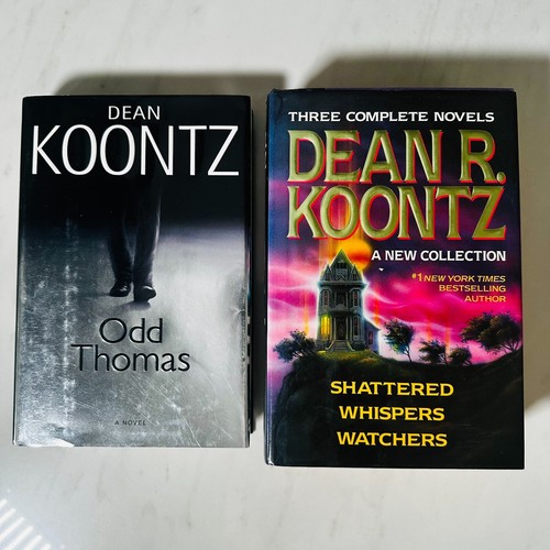Lot of 2 Horror Hardcover Novels - Dean Koontz - Odd Thomas Watchers Whispers - Picture 1 of 13