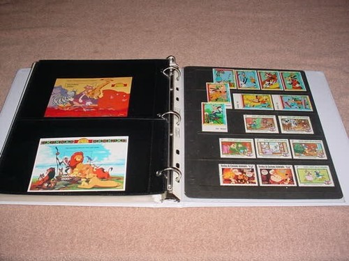 WALT DISNEY PRODUCTION  STAMP  COLLECTION , 101 SINGLES + 41 SOUVENIR SHEETS - Picture 2 of 11